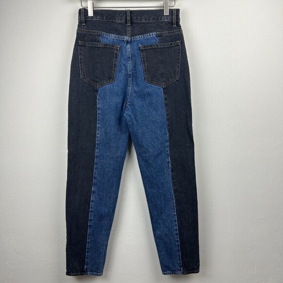 PacSun Denim - Pacsun Jeans Womens 26 Blue Black Colorblock 90s Vintage Style Button Fly Ladies